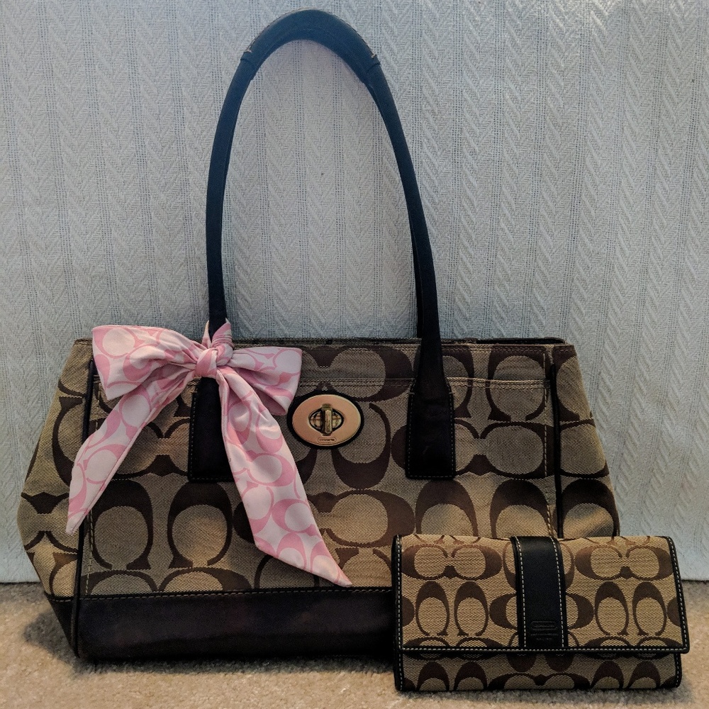 Large Coach Bag & Matching Wallet